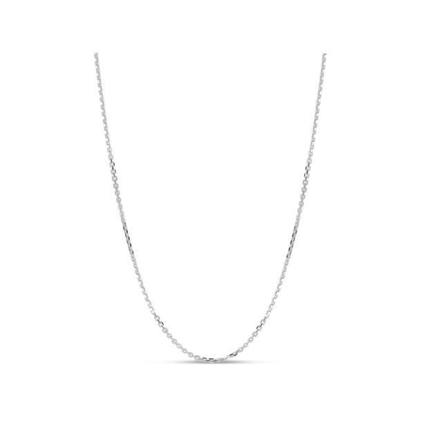 Sterling Silver Diamond Cut Mini Anchor Chain Necklace 24 